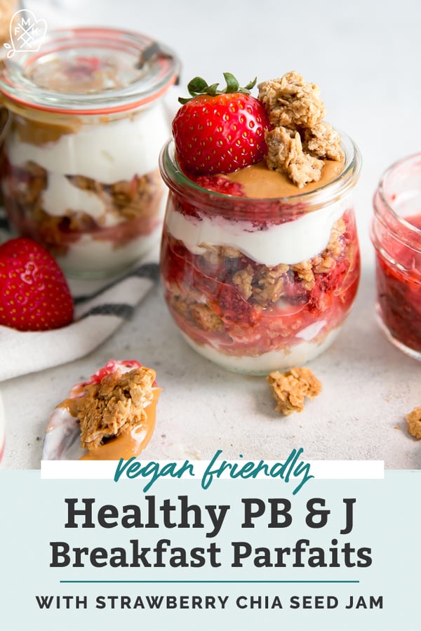 Peanut-Butter-Granola-with-Strawberry-Chia-Seed-Jam-Breakfast-Parfaits