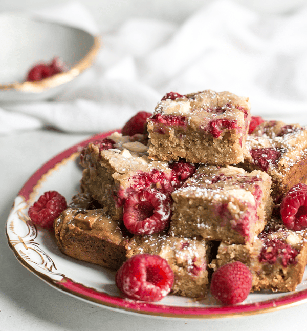 Raspberry White Chocolate Blondies
