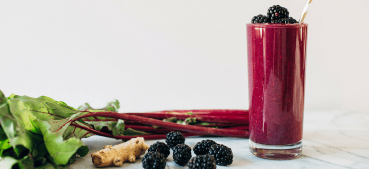 a berry and beet smoothie