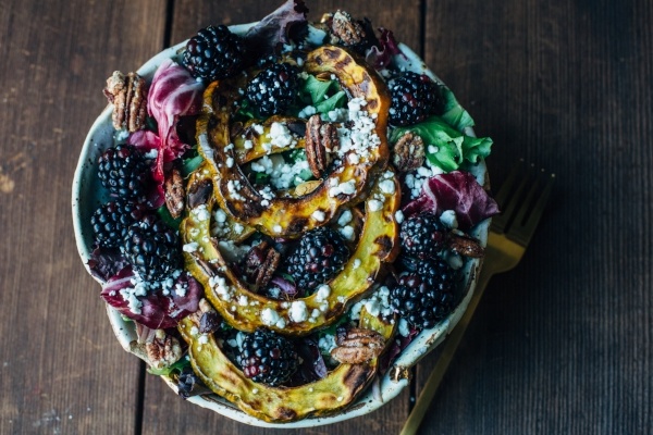 Blackberry Squash Salad