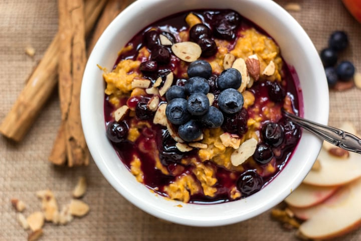 blueberry pumpkin oatmeal