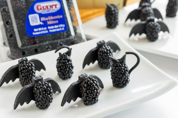 blackberries with bat wings and cat tails