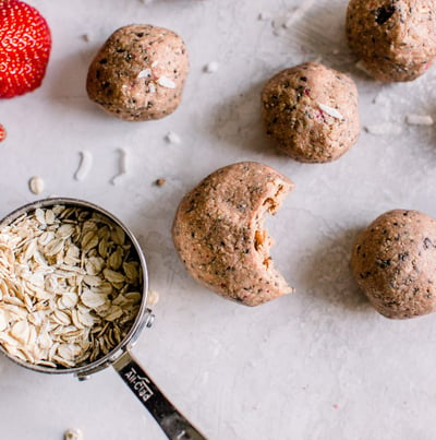 PB&J bites with strawberries