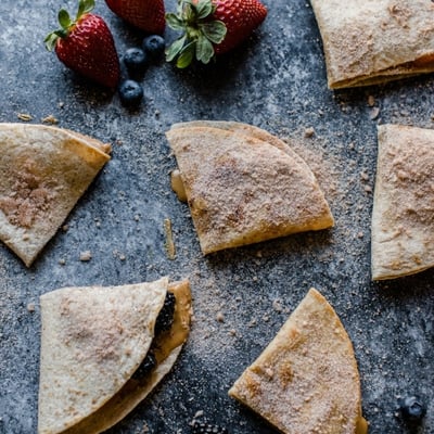 cinnamon sugar quesadillas