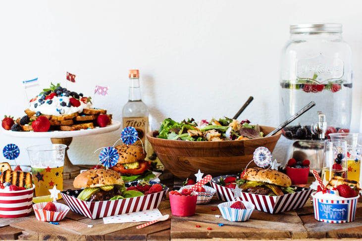 a fourth of july tablescape