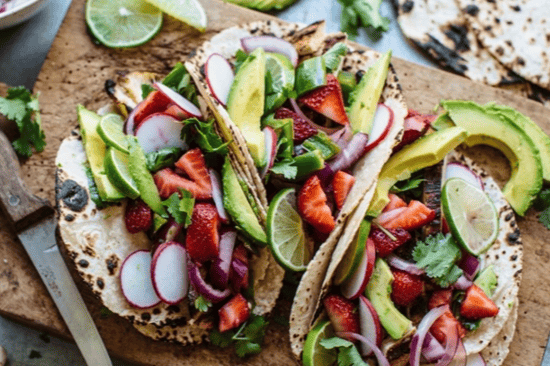 Tacos with Strawberry Salsa