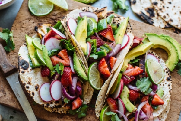 Tacos with Strawberry Salsa