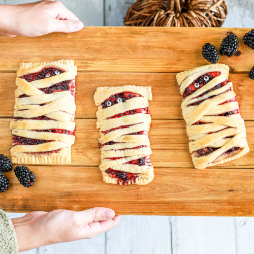 Berry poptarts that are made to look like mummy's